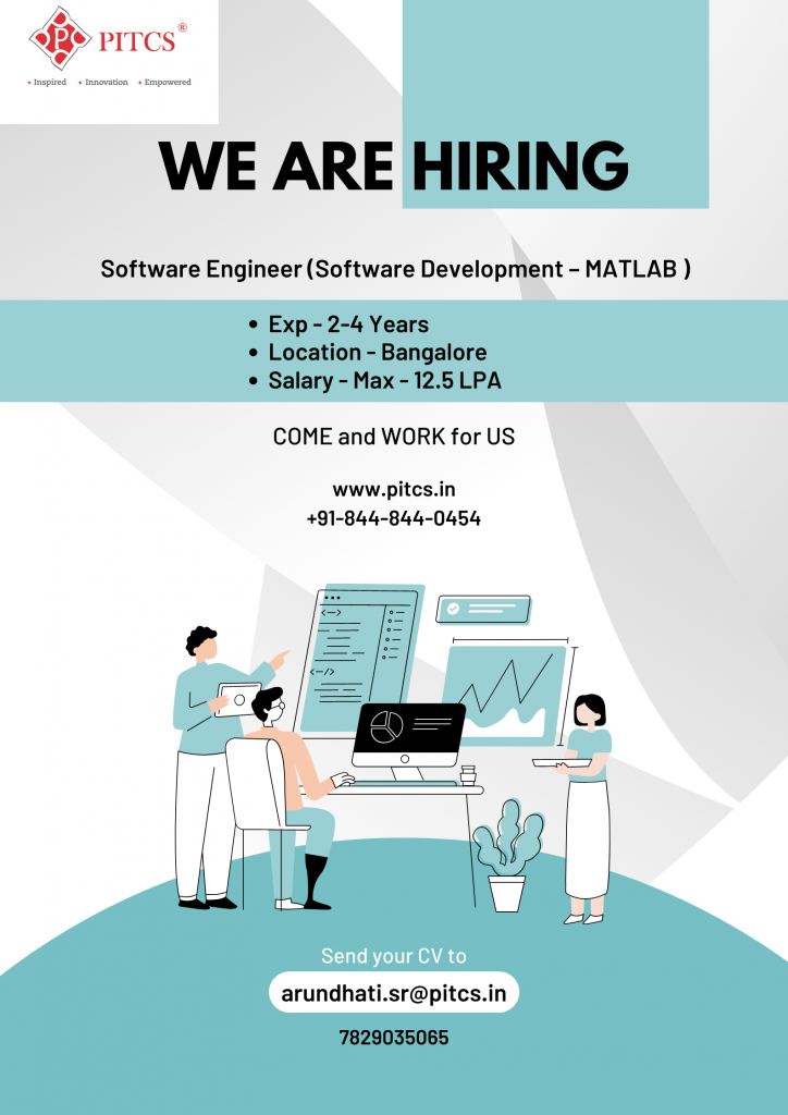 Designation Software Engineer ((Software Development MATLAB